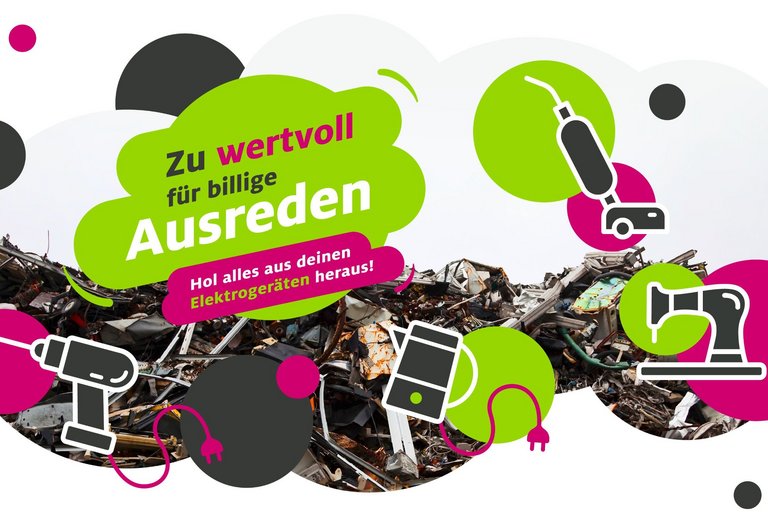 Farbiges Kampagnenbild von Sens eRecycling